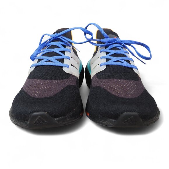 Adidas UltraBoost 21 Black Pulse Aqua Performance Running Shoes S23870 Men's 9.5 - Picture 3 of 11